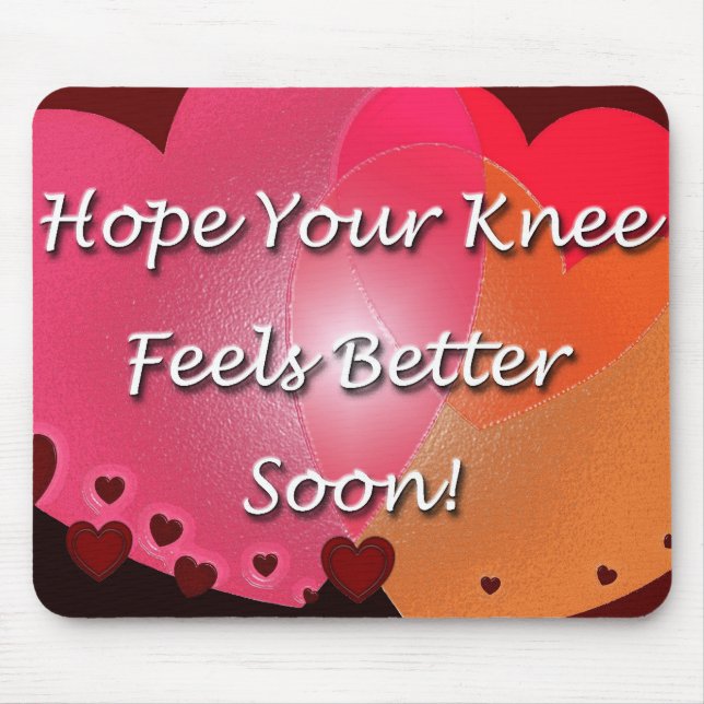 Knee Surgery Get Well Soon Mouse Mat (Front)