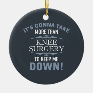 Knee Surgery Humour Ceramic Tree Decoration