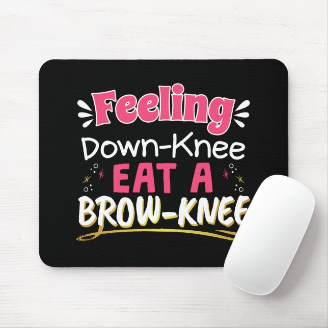 Knee Surgery Positivity Pun - Cute Brownie Mouse Mat (With Mouse)