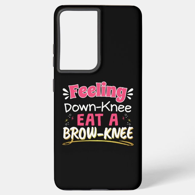 Knee Surgery Positivity Pun - Cute Brownie Samsung Galaxy S21+ Case (Back)
