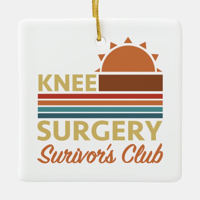 Knee Surgery Recovery Humour Ceramic Ornament (Front)