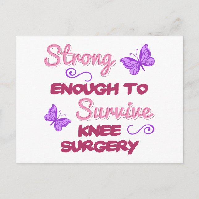 Knee Surgery Strong Postcard (Front)