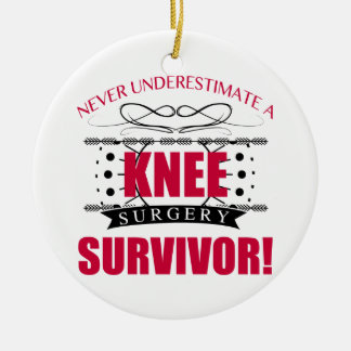 Knee Surgery Survivor Ceramic Tree Decoration