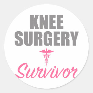Knee Surgery Survivor Classic Round Sticker