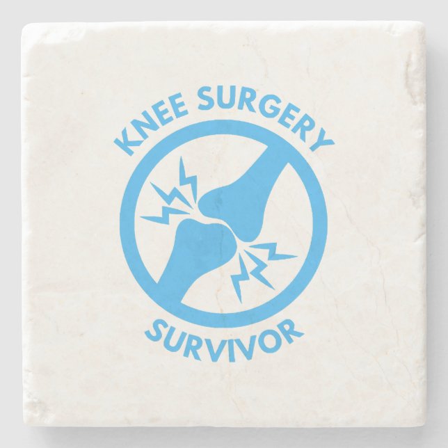 Knee Surgery Survivor  Stone Coaster (Front)