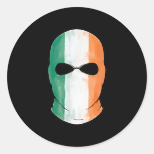 Kneecap Tricolour Balaclava Classic Round Sticker