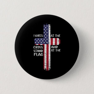 Kneel Cross At The Cross Memorial Day Never Forget 6 Cm Round Badge