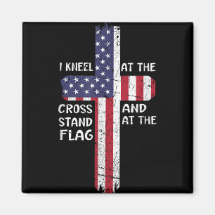Kneel Cross At The Cross Memorial Day Never Forget Magnet