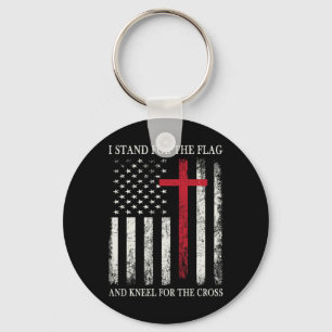 Kneel For The Cross Shirt For Independence Day 202 Key Ring