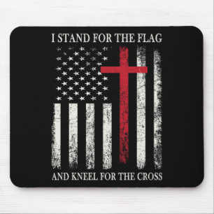 Kneel For The Cross Shirt For Independence Day 202 Mouse Mat
