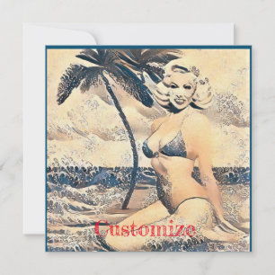 Kneeling Blonde Bikini Model Thunder_Cove Invitation