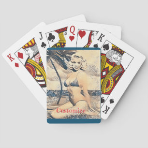Kneeling Blonde Bikini Model Thunder_Cove Playing Cards