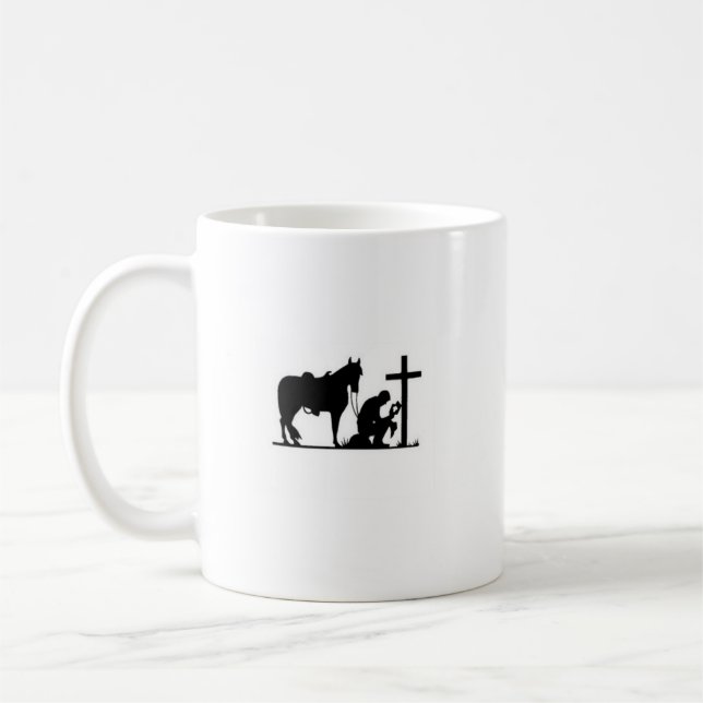 Kneeling Cowboy Coffee Mug (Left)
