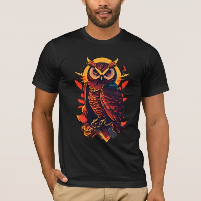 Kneeling Owl Knight T-Shirt (Front)