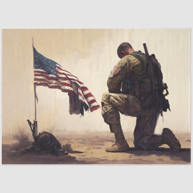 kneeling Soldier Tissue Paper (Front)