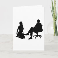 KNEELING WIFE "I LOVE YOU" KINKY GREETING CARDS