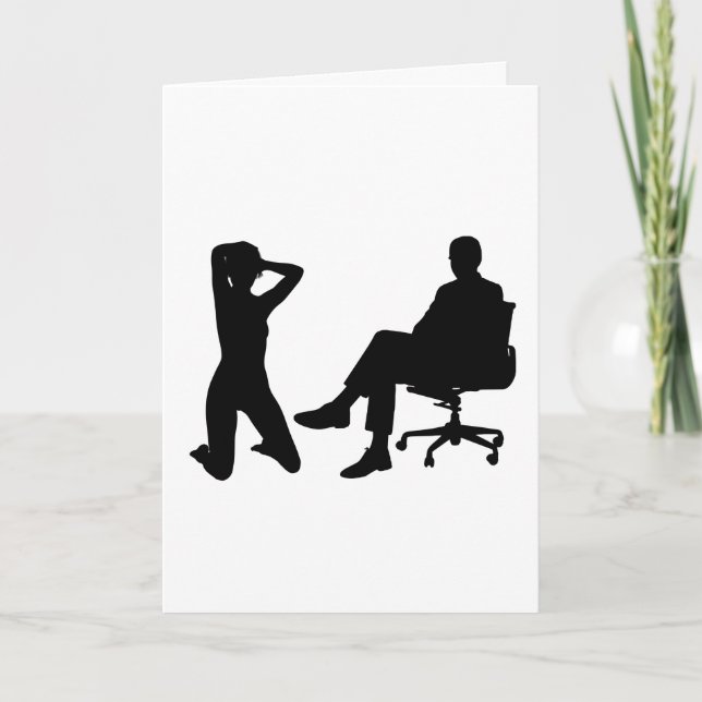 KNEELING WIFE "I LOVE YOU" KINKY GREETING CARDS (Front)