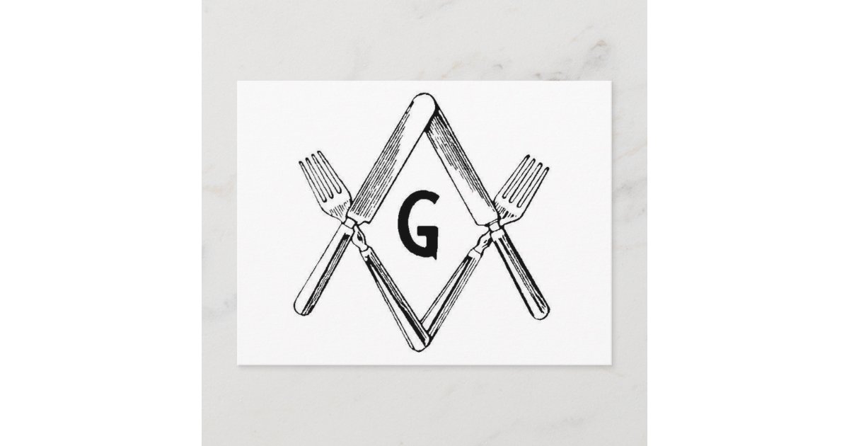 Knife and Fork Degree Postcard Zazzle