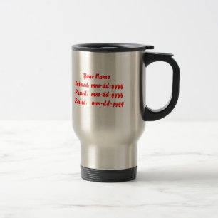 Knife and Fork Mug with Masonic Dates
