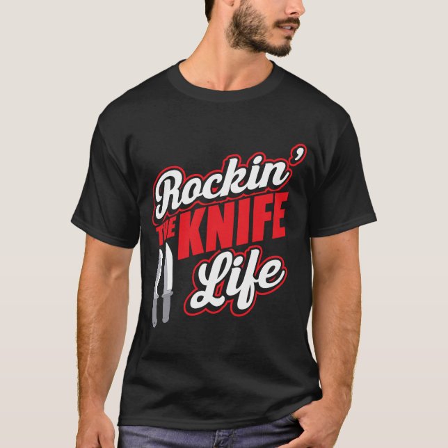 Knife Collecting For Knife Collector Knife Enthusi T-Shirt (Front)
