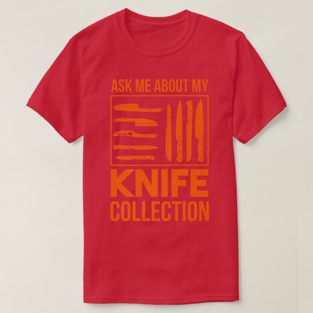 Knife Collection Throwing Knife Chefs & Kitchen Ch T-Shirt (Design Front)