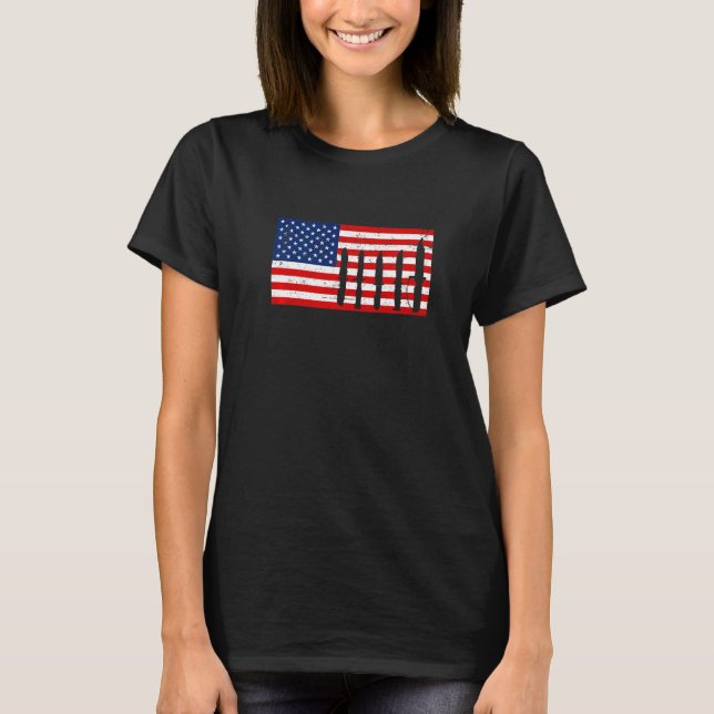 Knife Collector Knives Collecting American Flag Co T-Shirt (Front)