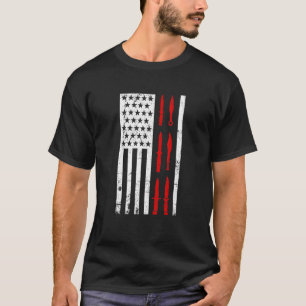 Knife Collector Knives Collecting American Flag Co T-Shirt