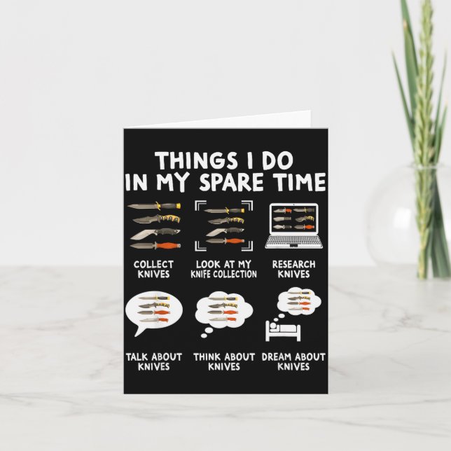 Knife Collector Maker Bladesmith Blacksmith Knives Card (Front)