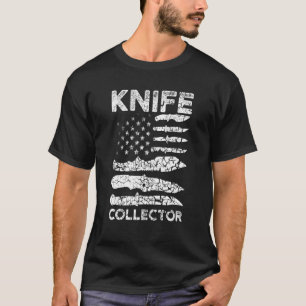 Knife Collector US Flag Knifeaholic Knives Colle T-Shirt