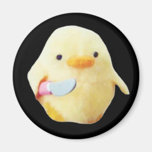 Knife Duck Plush Meme Magnet