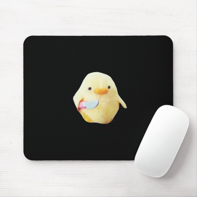 Knife Duck Plush Meme Mouse Pad (With Mouse)