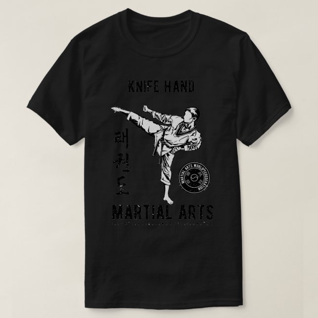 Knife Hand Sensei Martial Arts T-Shirt (Design Front)