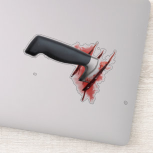 Knife, illustration, blood  Sticker