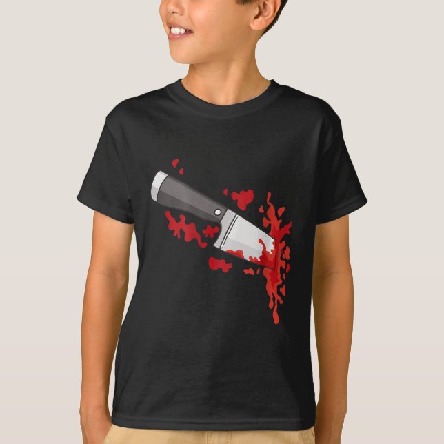 Knife In The Ck Halloween Murder Costume Knife In  T-Shirt (Front)
