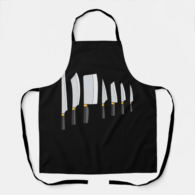 Knife Kit Kitchen Tools Cooking Gadget Tee Chef We Apron (Front)