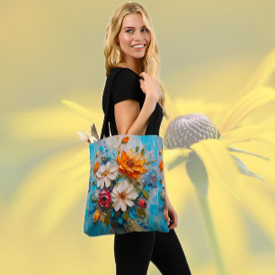 Knife Painted Bouquet Tote Bag