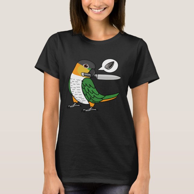 Knife Parrot Wants Seeds I Black headed Caique T-Shirt (Front)