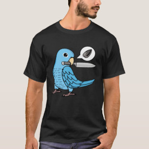 Knife Parrot Wants Seeds I Blue Parrotlet T-Shirt