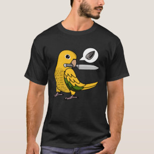 Knife Parrot Wants Seeds I Golden Conure T-Shirt