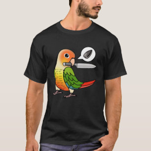 Knife Parrot Wants Seeds I Green Cheek Pineapple C T-Shirt