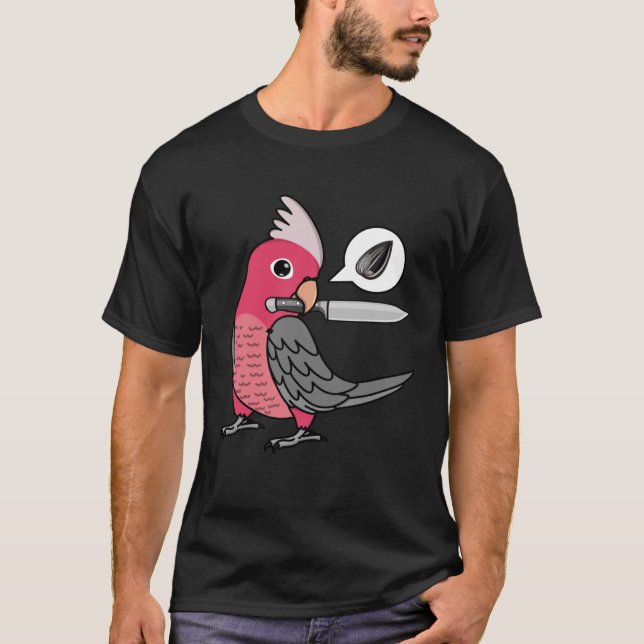 Knife Parrot Wants Seeds I Rose breasted Galah Coc T-Shirt (Front)