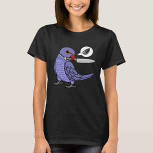 Knife Parrot Wants Seeds I Violet Indian Ringneck T-Shirt