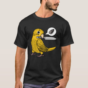 Knife Parrot Wants Seeds I Yellow Lutino Budgie Bu T-Shirt