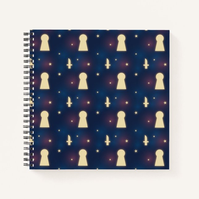 Knife Star Keyhole Notebook | Full Pattern Journal (Front)