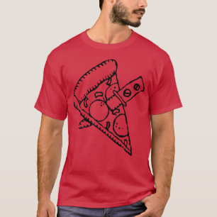 Knife Through A Piece Of Pizza T-Shirt