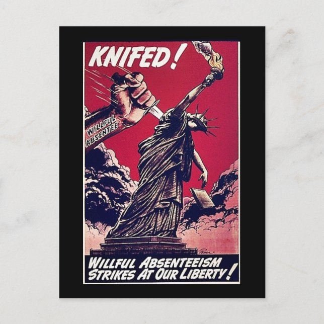 Knifed Postcard (Front)
