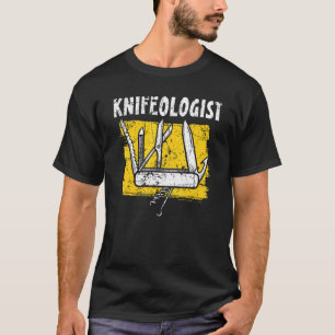 Knifeologist Knife Collecting Machirologist Knife T-Shirt