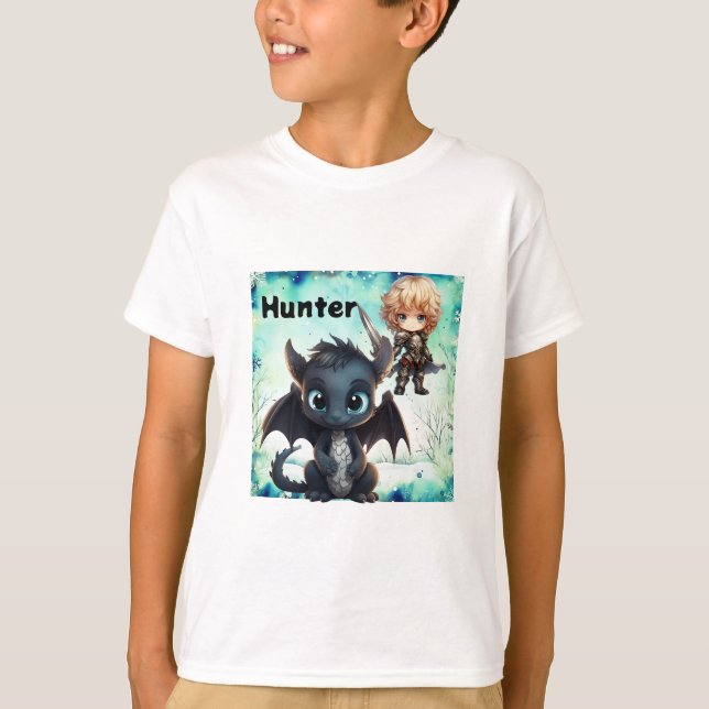 Knight and dragon boy's T-Shirt (Front)