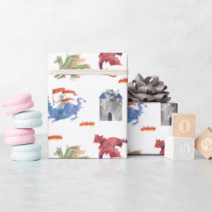Knight and Dragon Wrapping Paper