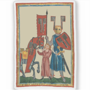 Knight and Squire, 14th Century Mediaeval Art